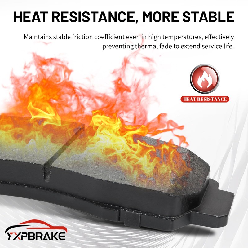 YxpBrake Ceramic Front Brake Pads with Hardware Fit for Dodge