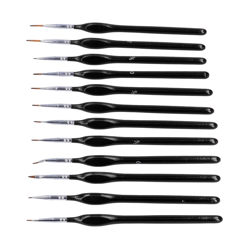 12Pcs Paint Brush Set for Face MakeUp Nail Scale Model