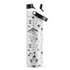POWCAN 26 oz Insulated Water Bottle with 2-in-1 Straw and
