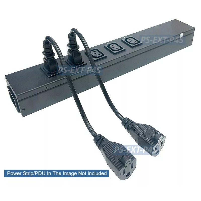 Unbranded Premium IEC320 C14 To NEMA 5-15R Outlet Power Adapter