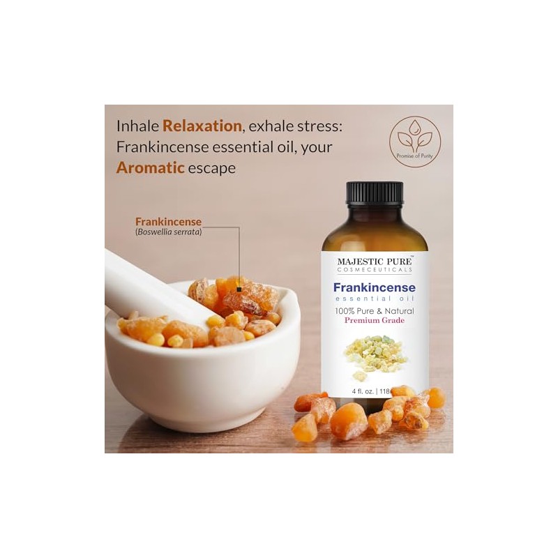 Majestic - Aceite esencial de incienso puro, 118 ml para