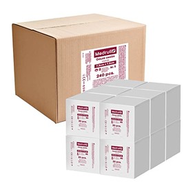 Medrull Mulltupfer Steril 7.5cm x 7.5cm Nicht klebende Wundauflagen 1200 Stück Extra saugfähig -8-lagig - Verpackt 5 Stück x 20 x 12 boxes
