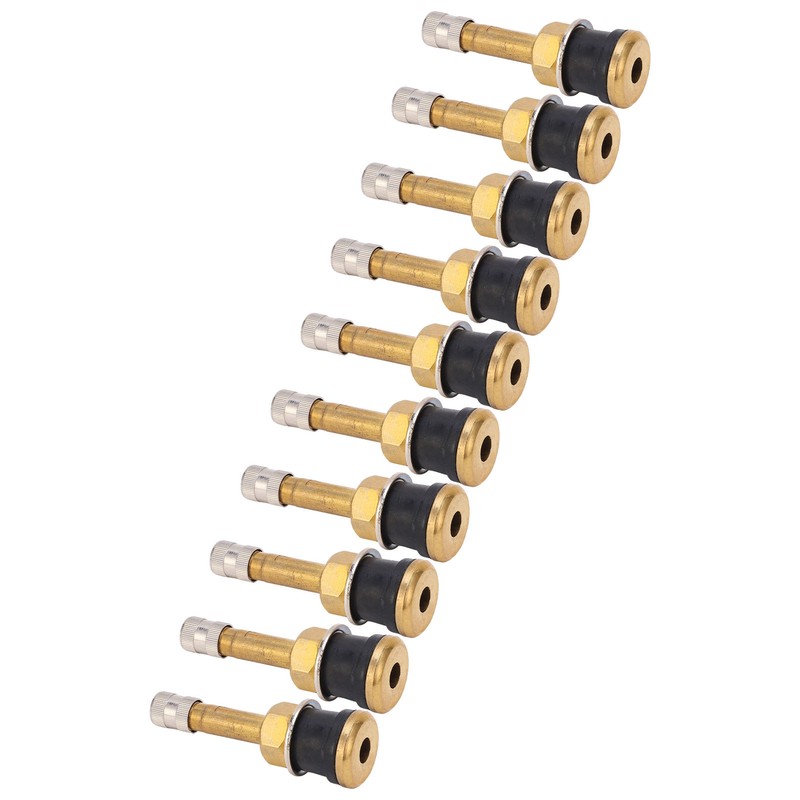 10 Pcs Valve Stems TR500 Straight Brass Heavy Duty Clamp