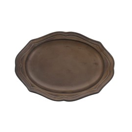 Tableware East Oval Plate, 6.7 inches (17 cm), Raffine, Gold, ic-035-05