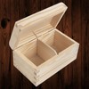 Two Compartments Wooden Box | Tea Bags Storage | 15