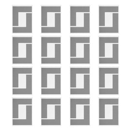 PATIKIL 5S Location Marking Corner, 32 Pcs 4 x 4 x 1.2 Inch PVC L-Shape Floor Marking Tape Workplace Floor Organization Markers for Office Warehouse Desk Table Top, Gray