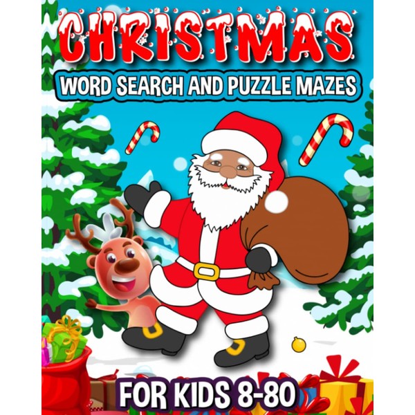 Santa's Christmas Word Search and Puzzle Maze Book: Holiday Word