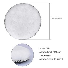 BAYTORY 8Pcs Wool Polishing Buffing Pad Set, 6 inch Synthetic Polisher Wheel with 5/8-11 Thread Backing Plate and Drill Adapter for Car Polishing, Buffing and Cutting