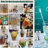 4 Pcs Glass Cocktail Shaker, 14 oz Martini Glass Shaker