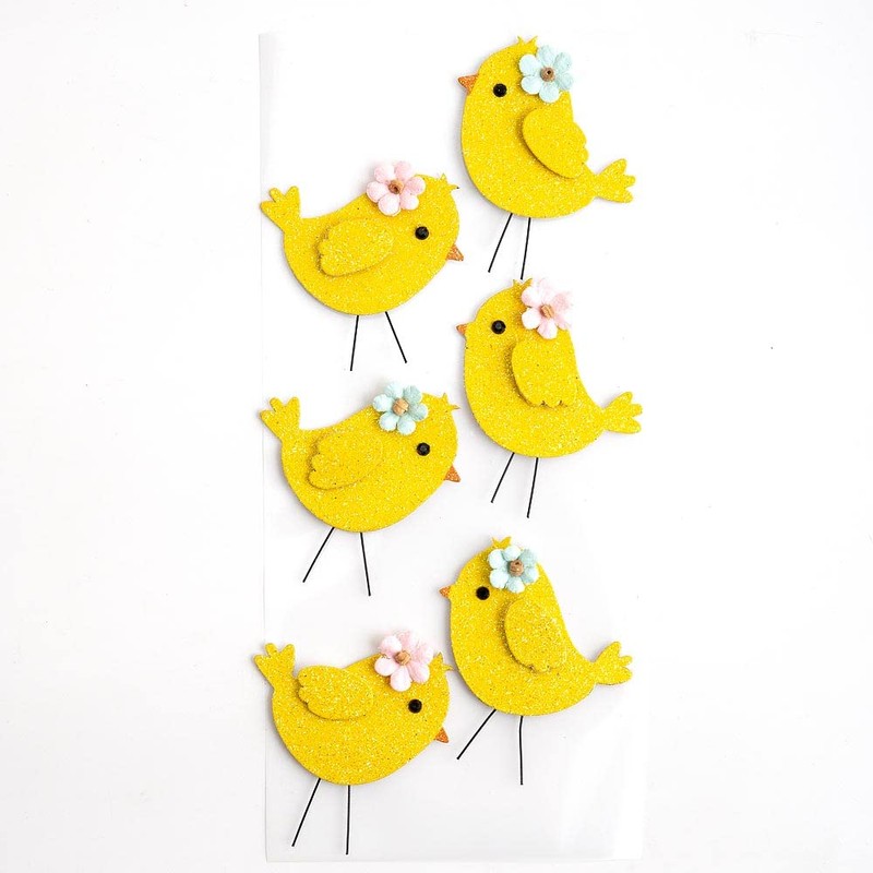 Italian Options - Easter Crafts - Glitter Chicks (6 pcs)
