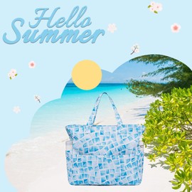 Beach Pool Bags Tote for Women Ladies Large Gym Tote Carry On Bag With Wet Compartment for Weekender Travel Waterproof