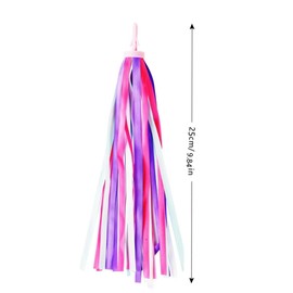 JJiaoLinin Handlebar Tassels, 1 Pair Handlebar Fringe Streamer Ribbons for Children's Bicycle Handlebar Fringe Colourful Handlebar Ribbon Bicycle Streamer Ribbon for Bicycle Grips Decoration Purple