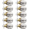 AEEKEL 10 Pack Privacy Door Knob, Brushed Nickel Door Knobs