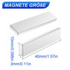 Strong Fridge Magnets, 40x10x3mm Neodymium Bar Magnets for Fridge, Muti-Use