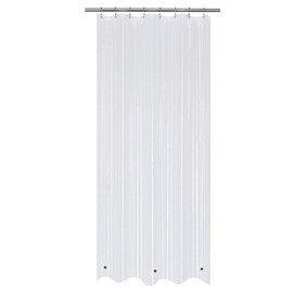 Mrs Awesome 48x78 Stall Shower Curtain Liner with 3 Magnets Clear PEVA 8G Thick & Heavy Duty Plastic Shower Curtain for Bathroom, Waterproof, 48 x 78 inches, Clear