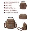 Man Small Canvas Crossbody Phone Purse Bag Mini Messenger Bag