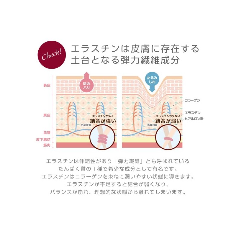 エラスチン 30カプセル【業界最高峰エラスチン75,000μg配合】