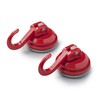 Zeal Suction Hooks, Red, Large
