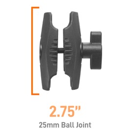 iBOLT Composite 2.75 inch Double Socket Arm for All Industry Standard 1-inch / 25mm / B Size Ball adapters