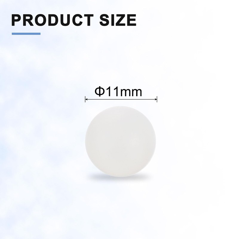 sourcing map 100pcs PP Plastic Bearing Balls 11mm Solid Plastic