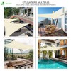 VOUNOT 3x3x3m Sun Shade Sail, Waterproof Outdoor Garden Sails Triangle