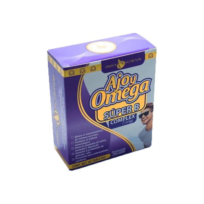 Paq 3 Ajo Y Omega Nutrition Súper B Complex Energy