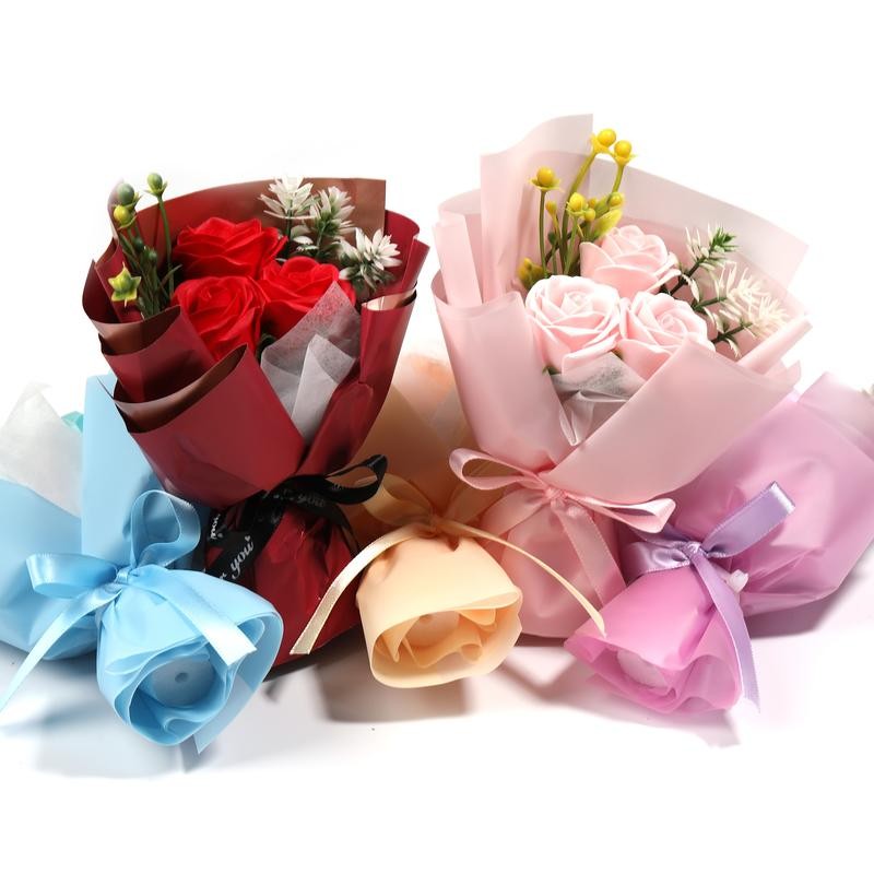 【B267】4 cm colorful ribbon, simulating flower gift:_4 . BH004005