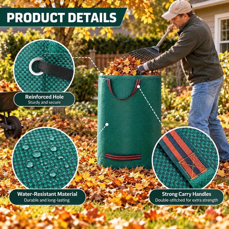 Reusable Garden Waste Bag for Leaf & Yard Debris –