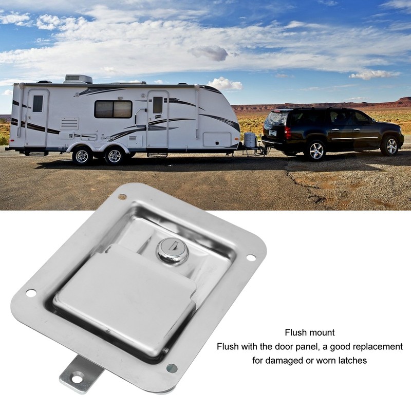 Toolbox Latch Flush Mount Locking Paddle Latch with 2 Keys