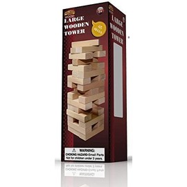 Forever Toys Large Wood Tower Game 48 Pieces