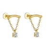 ALRNBY Gold Helix Earrings for Women 2Pcs Flat Back Earrings