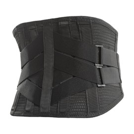 tempsnug Rückenbandage für Schmerzen im unteren Rücken, verstellbare Lendenwirbelstütze mit atmungsaktivem Netzgewebe für Bandscheibenvorfall, Ischias, Skoliose, Schwarz, Größe XL