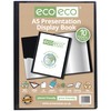 eco-eco A5 Size 50% Recycled 10 Pocket Black Presentation Display