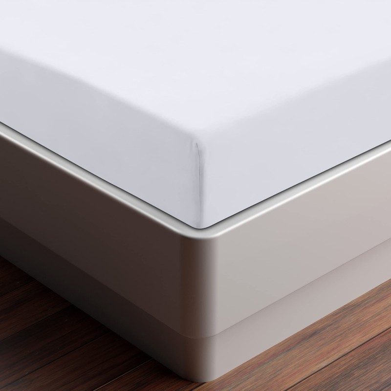 Utopia Bedding Fitted Sheet Single, White - Deep Pocket 14