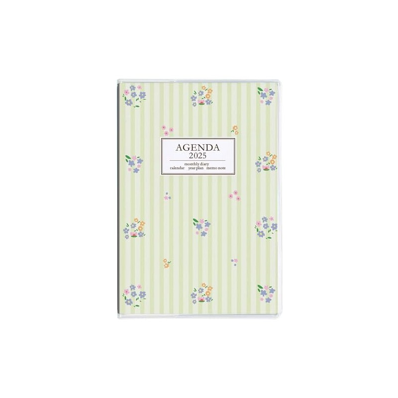 Note Diary 2025 / A6 / Flower Green NS-A601-25FG