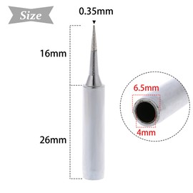 Saipe 10pcs 900M-TI Soldering Iron Tips Solder Iron Replacement Tip for 900M Station Tool for Hakko, TENMA, ATTEN, Quick, Aoyue, Yihua Soldering Station(900M-T-I)