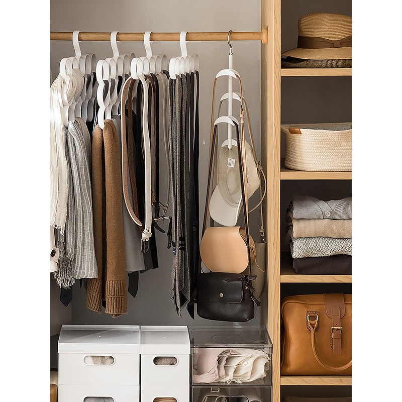 Purse Hanger for Closet - Rotating Handbag Hanging Hook Bag