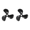 sourcing map RC Boat Propeller, 3 Blades Propellers 4mm Hole