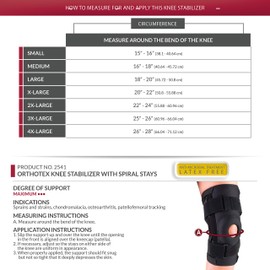 OTC Knee Stabilizer, Spiral Stays, Orthotex, Large