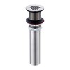 Luxier Brass Bathroom Sink Grid Drain Strainer for Vessel and