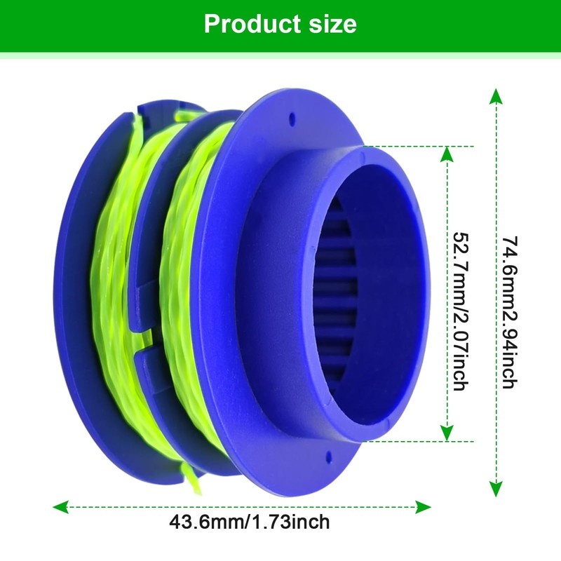 KLS124-03 Dual-line Spool 0.080'' 20Ft Compatible with Kobalt 24-Volt KST