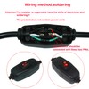 2Pcs Black Waterproof Switch with LED Indicator - ON/OFF Button