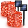 Dazzle Bright 2 Pack Solar String Lights Outdoor, Total 80FT
