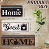 Moucuny 4 Pcs Farmhouse Wooden Tabletop Decor Farmhouse Tiered Tray
