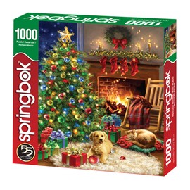 Springbok - Christmas Morning - 1000 Piece Jigsaw Puzzle- Classic Scene of a Cozy Christmas Morning Under The Tree is Colorful and Relaxing
