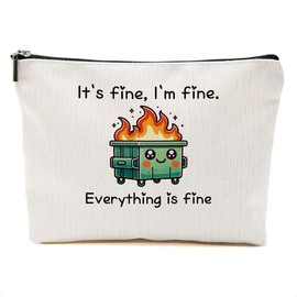 DHKG Funny Office Gifts Makeup Bag, Employee Appreciation Gifts Cosmetic Bags, Inspirational Encouragement Gift for Women Girls Coworker Friends Toiletry Pouch Makeup Pouch