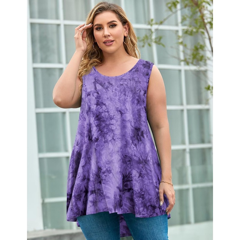 LARACE Túnica sin mangas para mujer, para leggings, acampanada, sin