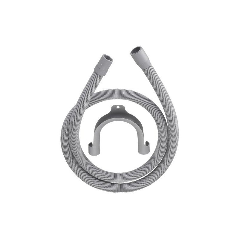 Haas Kunststoff-Waschmaschinen-Ablaufschlauch (mit Schlauchhalter), 2,5 m