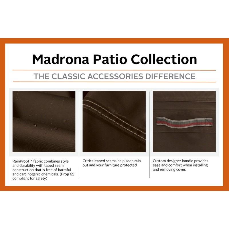 Classic Accessories 55-723-046601-RT Madrona Rainproof 11 Foot Patio Umbrella Cover,