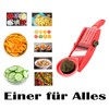 Vegetable Slicer Red TNS 3000 Multi Grater, Cucumber Slicer, Julienne